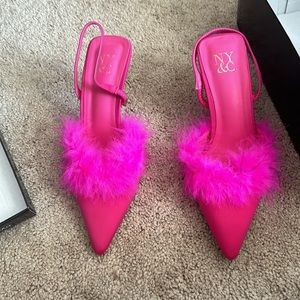 Pink sling back heels. Size 6. Never worn.